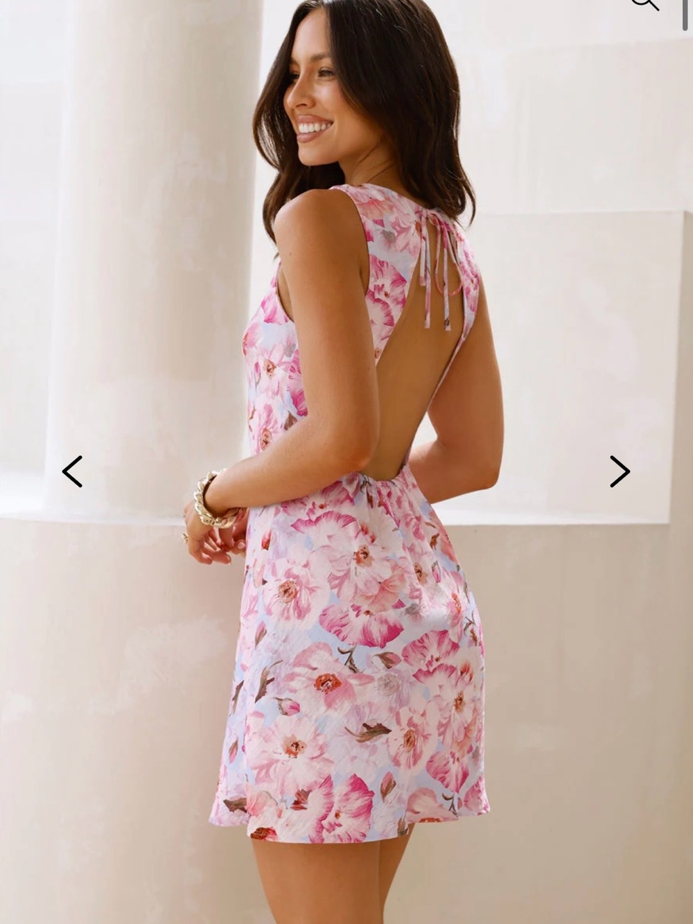 Hello Molly Pink Floral Mini Dress - Picture 2 of 2